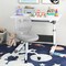 Kids Ergonomic Study Desk Chair with Adjustable Height and PU Rolling Casters